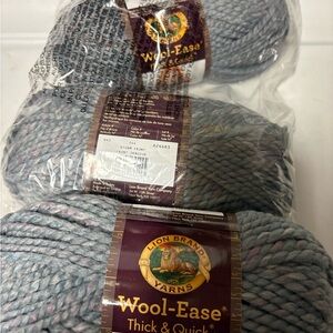 3- Lion Brand yarn Wool ease -storm front